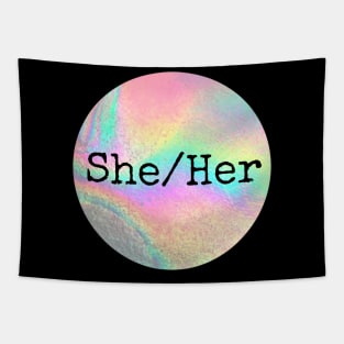 SHE HER Pronouns Tapestry