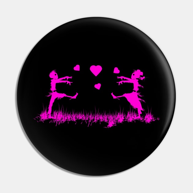 Zombie Love Pink Pin by ArtingBadass