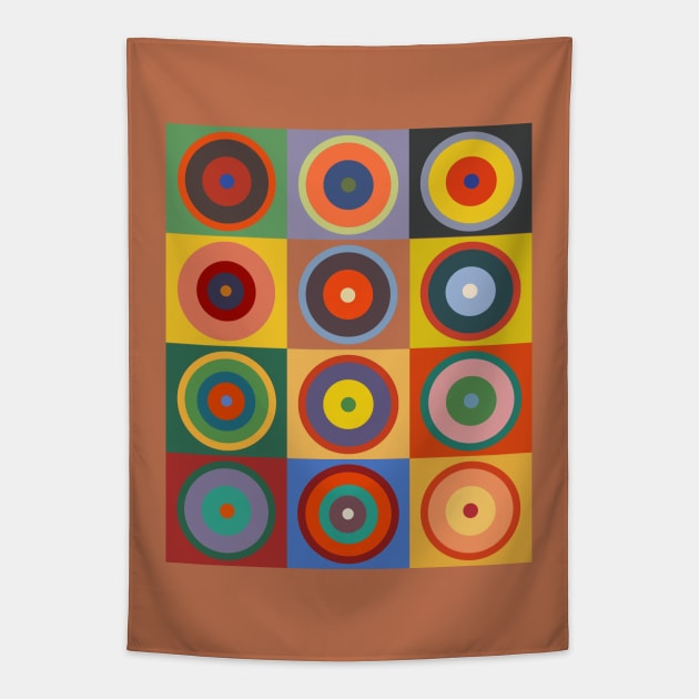 Op Art #24 Kandinsky Colors Tapestry by RockettGraph1cs