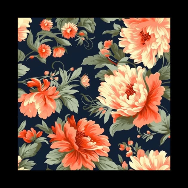 9. Vintage Retro Floral Pattern Artdeco Abstract Delicate Elegance Aesthetic Flowers Spring by Step Into Art