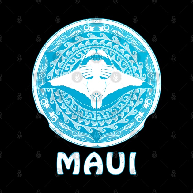 Manta Ray Shield of Maui by NicGrayTees