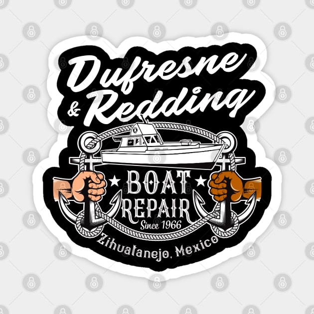 Dufresne & Redding Boat Repair Zihuatanejo Mexico Magnet by Alema Art