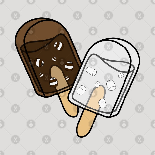 marshmallow and nutella ice cream by LillyTheChibi