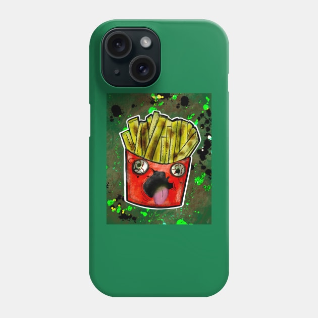 Zombie French Fries Phone Case by CassiesArt