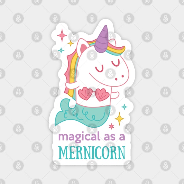 Magical Mernicorn Magnet by BoredInc