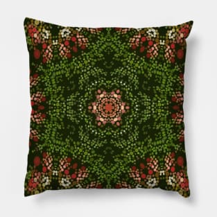 Christmas Dot Mandala Pillow