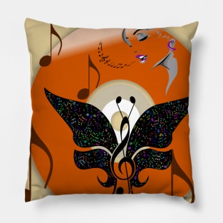 MUSIC BUTTERFLY Pillow