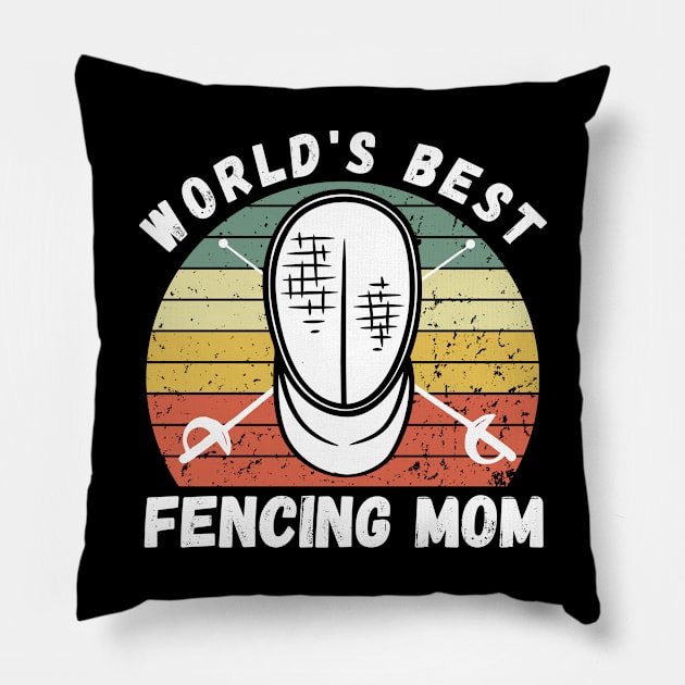 Fencing Mom Pillow by footballomatic