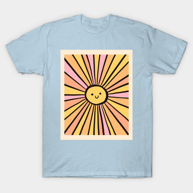 Discover Sun Cute Face Retro 70s Boho - Sun Cute Face Retro 70s Boho - T-Shirt