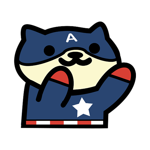 Captain Ameri-cat by djchikart