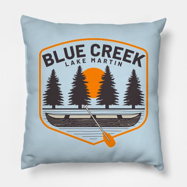 Blue Creek • Lake Martin Transparent Pillow by Alabama Lake Life