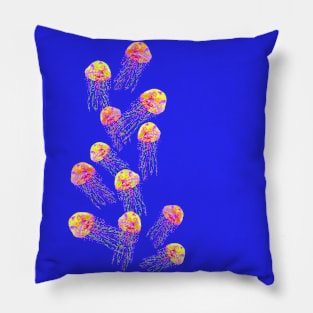 Yellow & Pink Jellyfish Pillow