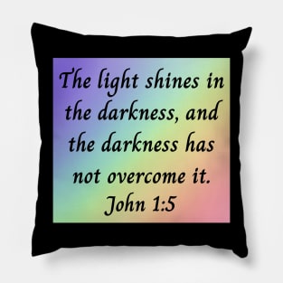 Bible Verse John 1:5 Pillow