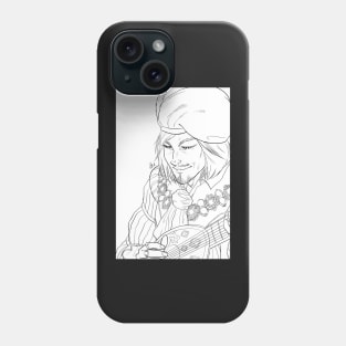 Dandelion in a Meadow - Lineart Phone Case