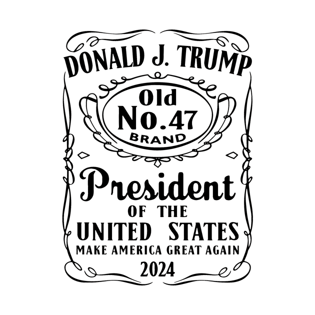 Trump Whiskey Label, Trump 2024 by Marr Depaula