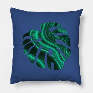 Green Marble Leaf I Pillow