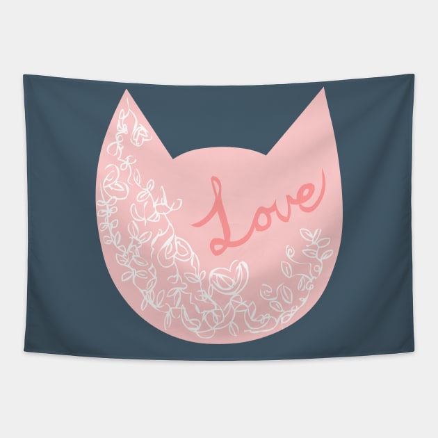 LOVE CAT Tapestry by MoreThanThat