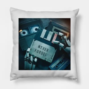 Retro-Tech Resurgence - Never Forget the Classics Pillow