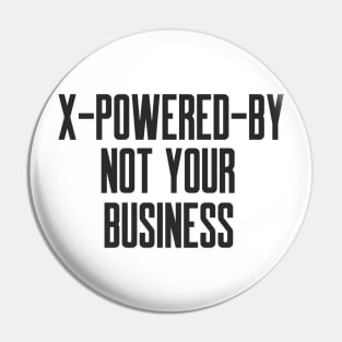 Secure Coding X-Powered-By Not Your Business Pin