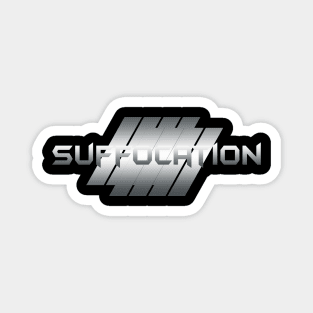 Metallic Illustration Suffocation Magnet