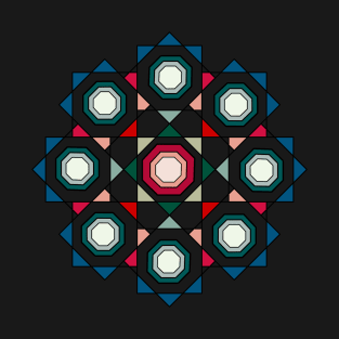 Tile mandala (black) T-Shirt