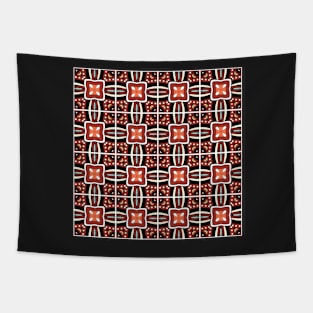 Ornate Check Pattern with Complex Design Tapestry