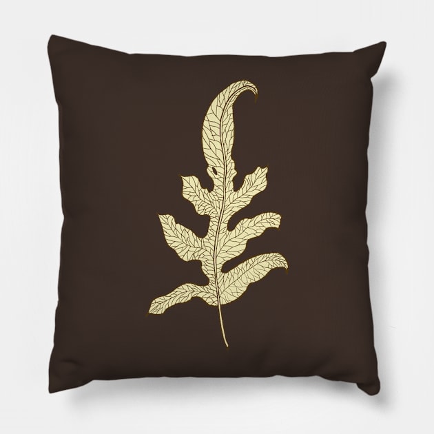 Pastel leaves Pillow by kobyakov