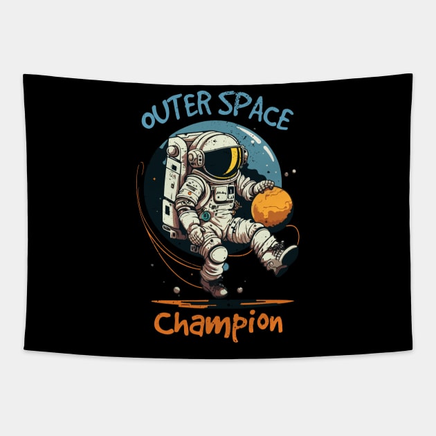 Astronaut Outer Space Gifts Men Kids Women Funny Space Tapestry by KRMOSH