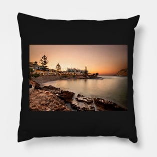 Sunset at Mochlos, Crete Pillow