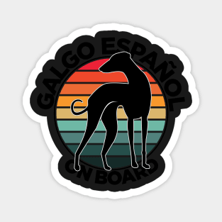 Galgo on Board | Greyhound Car Sticker | Dog Sticker Magnet