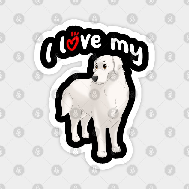 I Love My Great Pyrenees Dog Magnet by millersye