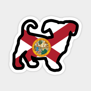 Chiweenie Dog Lover Florida Flag Magnet