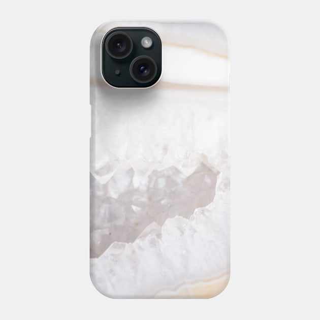 Clear crystal geode pattern Phone Case by Don’t Care Co