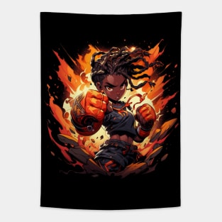 MMA Girl Fighter Tapestry