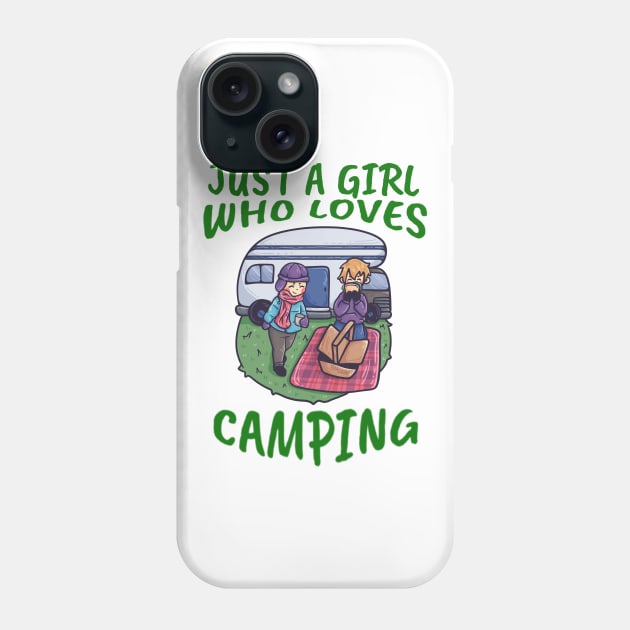 Camping love nature caravans woman Phone Case by fansinn