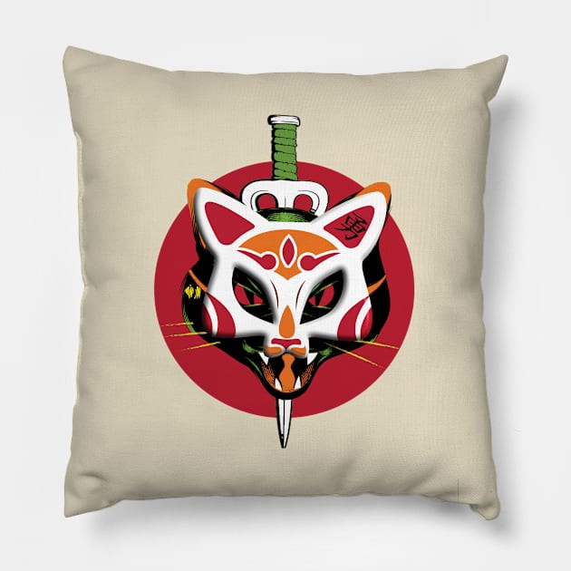 yokai cat Pillow by Johan13