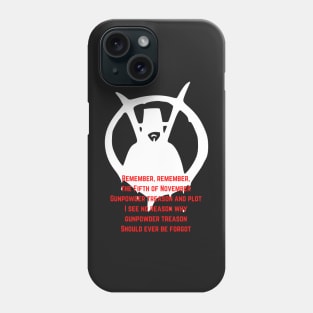 Vendetta Remember Remember 5th November logo Phone Case