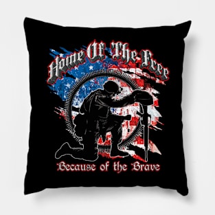 Home of the Free Veteran Pillow