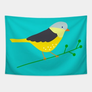 Colorful yellow bird Tapestry