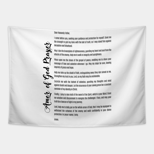 Armor Of God Prayer Tapestry by Therapy for Christians