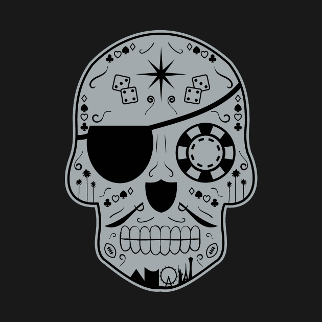 Las Vegas Football Sugar Skull by StickyHenderson