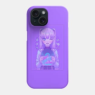 Girl addicted to music Phone Case