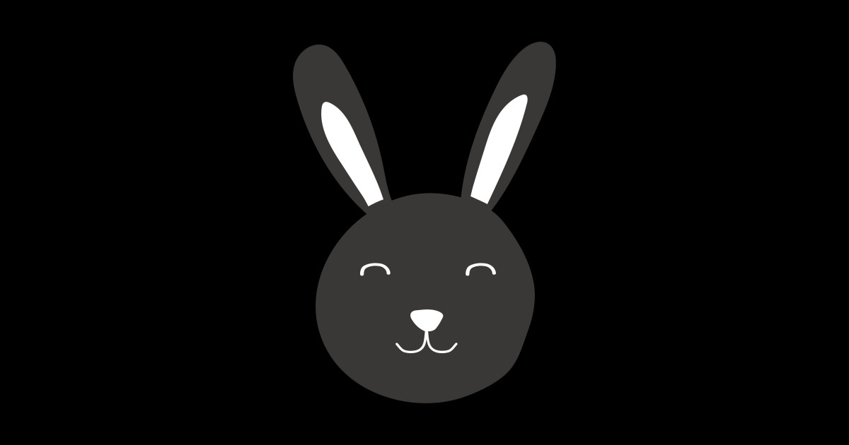 Black bunny logo - Bunny - Sticker | TeePublic