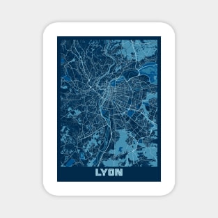 Lyon - France Peace City Map Magnet