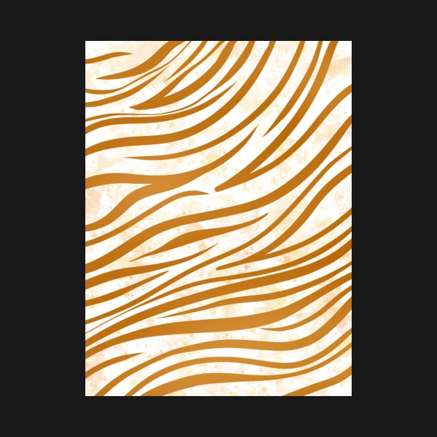 Watercolor Gold Tiger Pattern by BiscuitSnack
