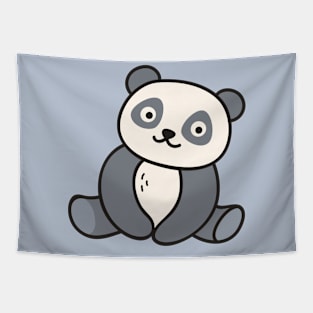 Cute Panda Bear Doodle Drawing Tapestry