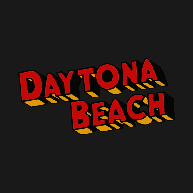 Vintage Style Daytona Beach Text by zsonn