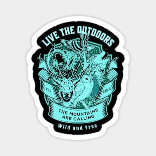 Live The Outdoors Quote Citation Inspiration Message Phrase Magnet