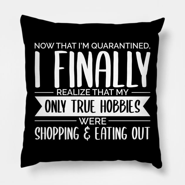 Funny Humor Quarantined Quotes Pillow by Hifzhan Graphics
