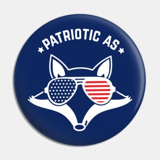 Patriotic As Fox Pin